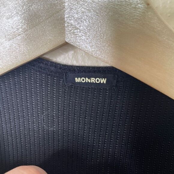 Monrow Dress Women's XS Black Bodycon Sleeveless Open Back Knee Length - Picture 2 of 11